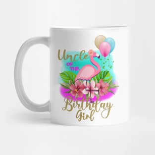 uncle of the birthday girl flamingo Mug